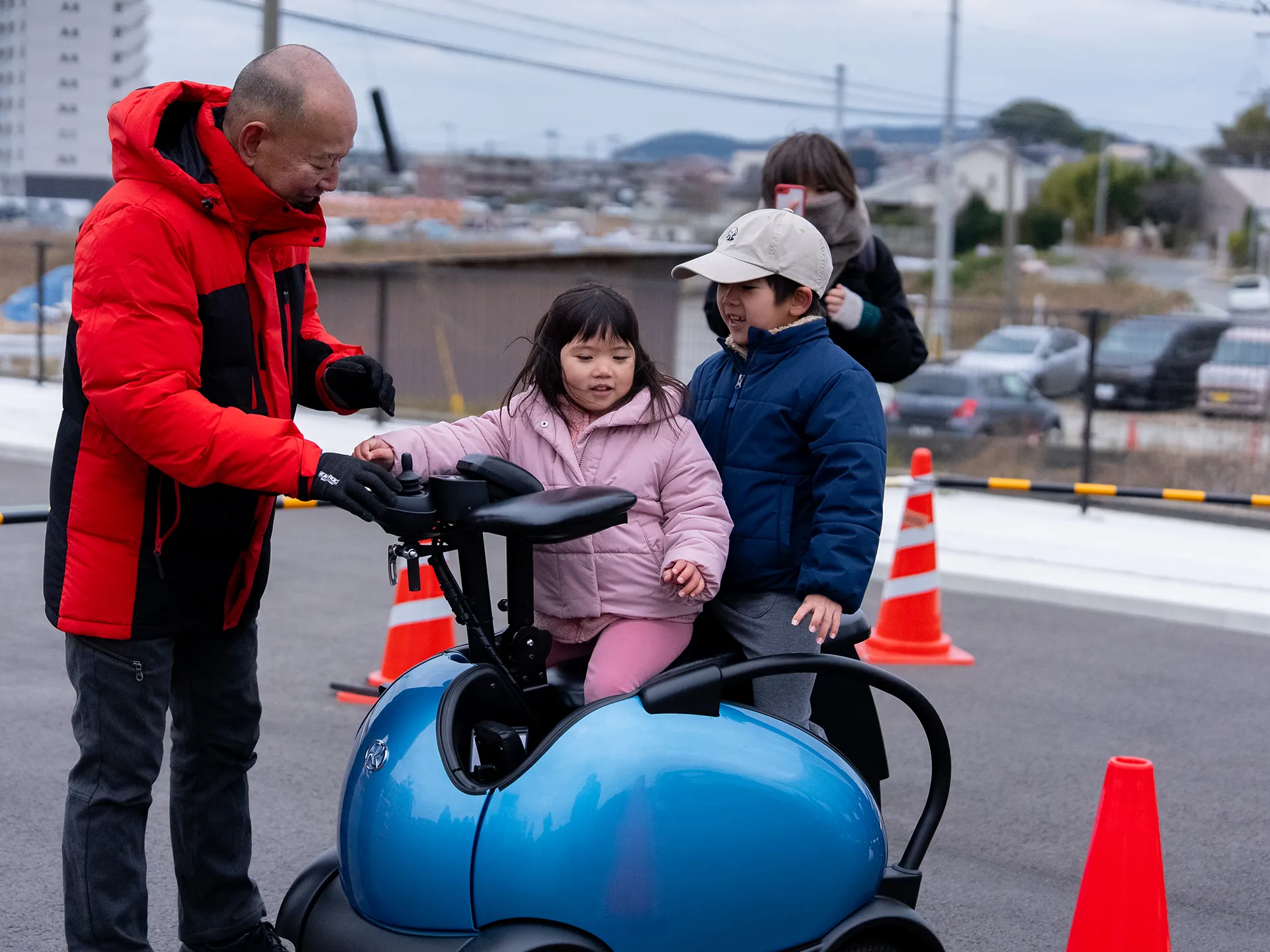介助用ロボット試乗の様子