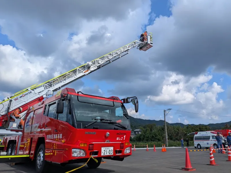 はしご試乗体験の様子