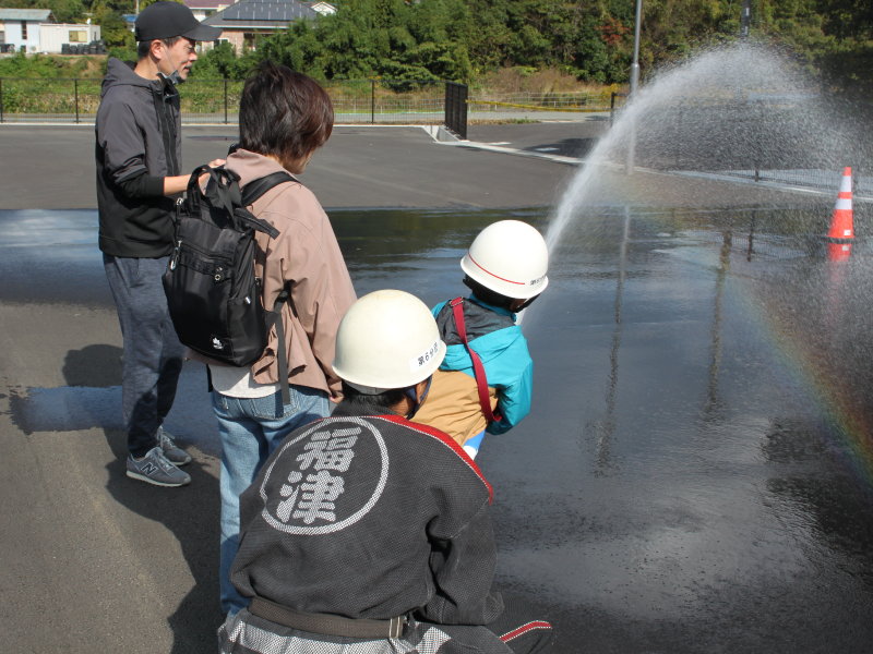 放水訓練の様子